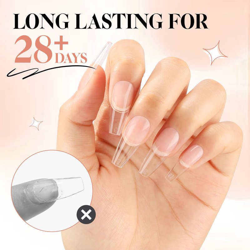 UNA GELLA Gel Nail Glue, Solid Nails Gl ue Gel 40g Lamp Curing Needed Soak Off G LUE Strong Nail G LUE G el for Acrylic Fake Nails Tips Extension Press On Nails for Gelly Tips