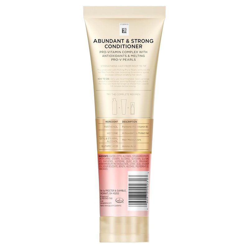 Pantene Abundant & Strong Conditioner - Strengthens Hair from Root to Tip | 8 oz