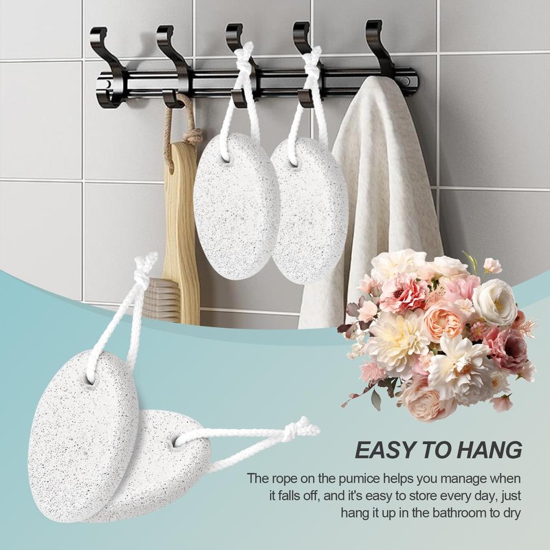 robwibw 2 Pack Foot Pumice Stone for Feet,Pumice Stone for Feet and Hands Pedicure Tools Hard Skin Callus Remover Pumice for Hanging in Shower
