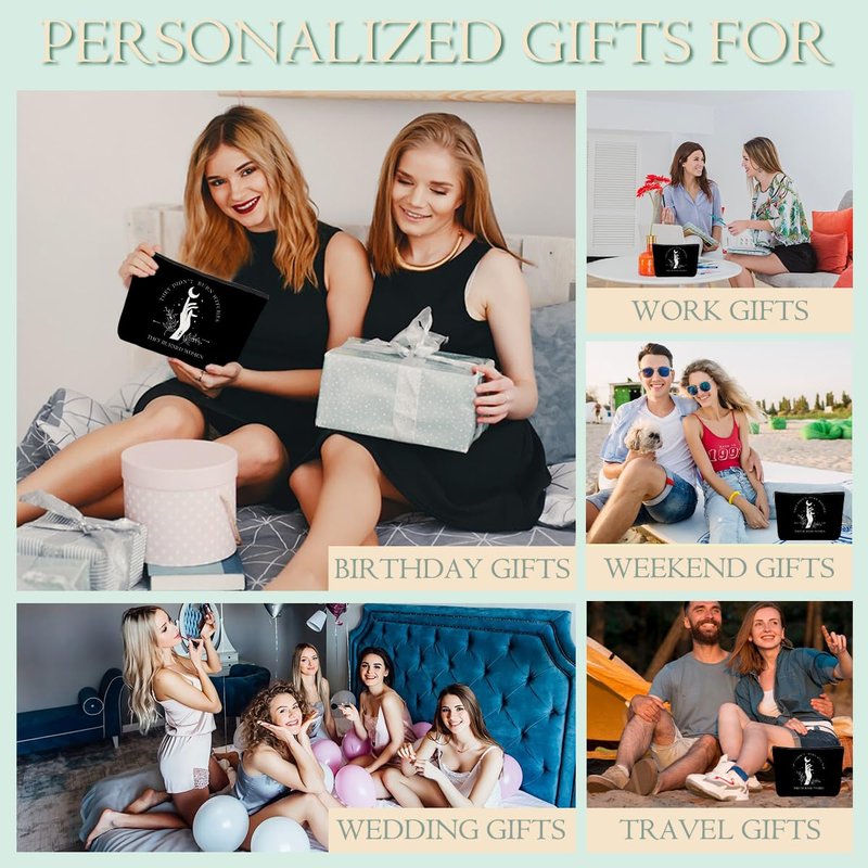 Witchcraft Makeup Bag Feminism Empowered Women Cosmetic Bag for Christmas Halloween Birthday Gifts Witch Witchy Gifts for Women Aunt Coworker Best Friend Sarcastic Toiletry Bag Zipper Pouch