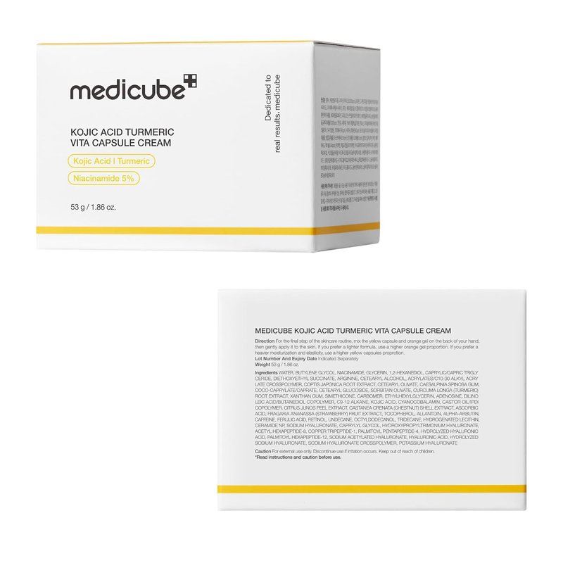 Medicube Capsule Cream - Kojic Acid & Turmeric for Uneven Skin Tone | Radiance & Tone Renewal | 1.86 oz