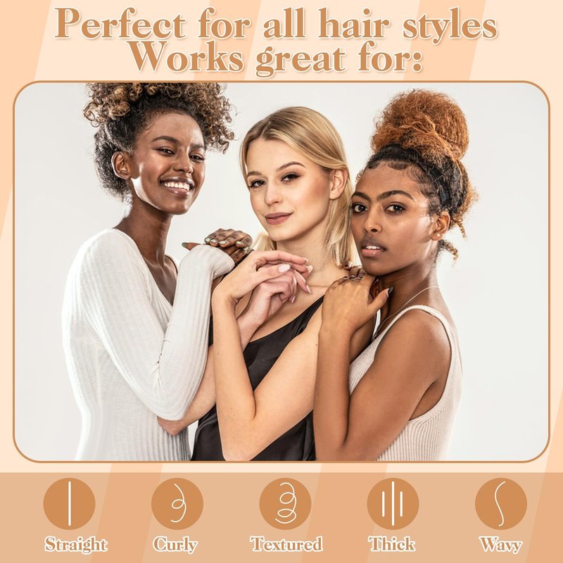 5Pcs Hair Brushes for Women Hair Comb Set Detangler Brush for Men and Women Wet, Dry, Curly and Straight Hair
