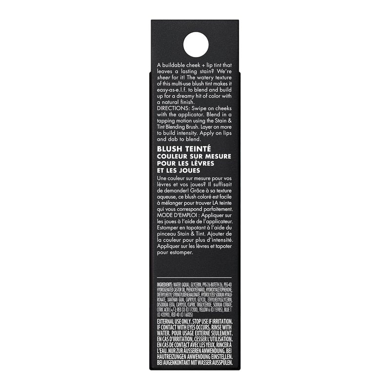 e.l.f. Sheer For It Blush Tint - Multi-Use Vegan Lip & Cheek Makeup | Long-Lasting Natural Flush in Left On Red