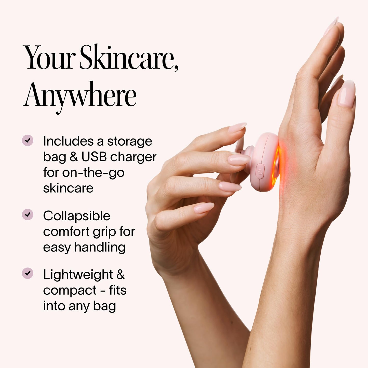 Solawave Red Light Therapy Device for Face & Body | Near Infrared Light Therapy for Rejuvenation | Portable Facial Skincare Solution | Soothes & Depuffs Skin, Reduces Appearance of Lines & Wrinkles