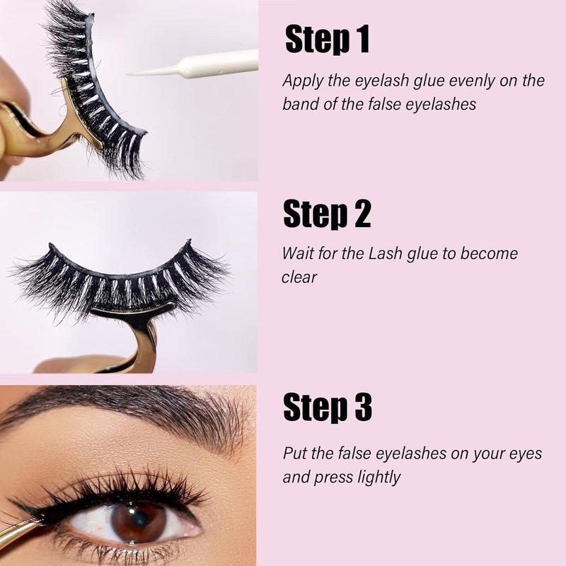 Super Strong Hold Waterproof Latex-Free Eyelash Adhesive - Clear Lash Glue Suitable for Sensitive Eyes - 5ml/0.18oz (1 Pack)