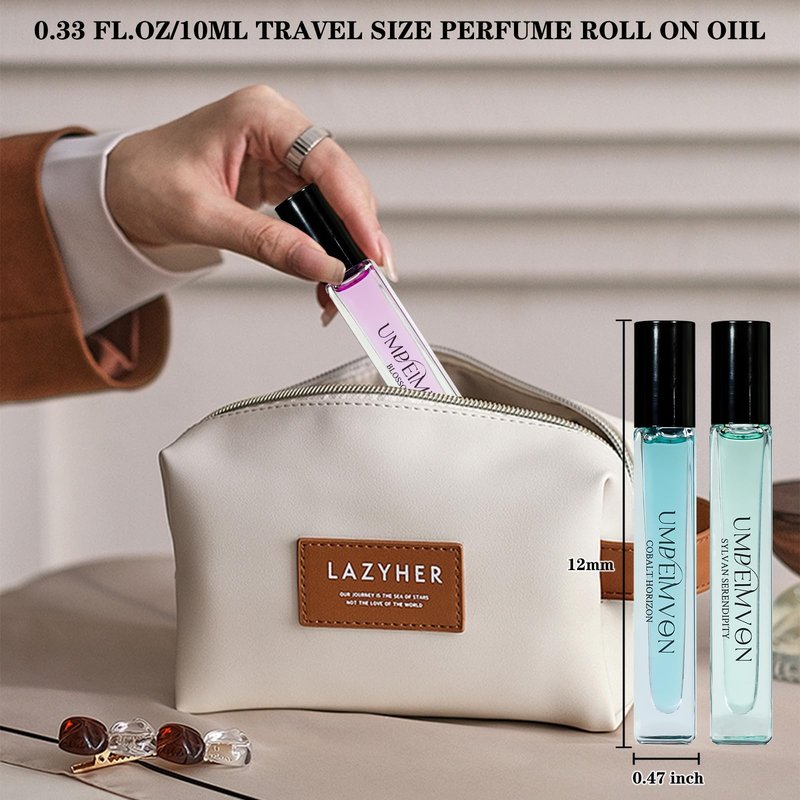 Umpeimvon Perfume Oil Roll On Perfume, Unisex Long Lasting Body Oil, Scent from Flora and Nature, Travel Size 0.33 Fl. Oz