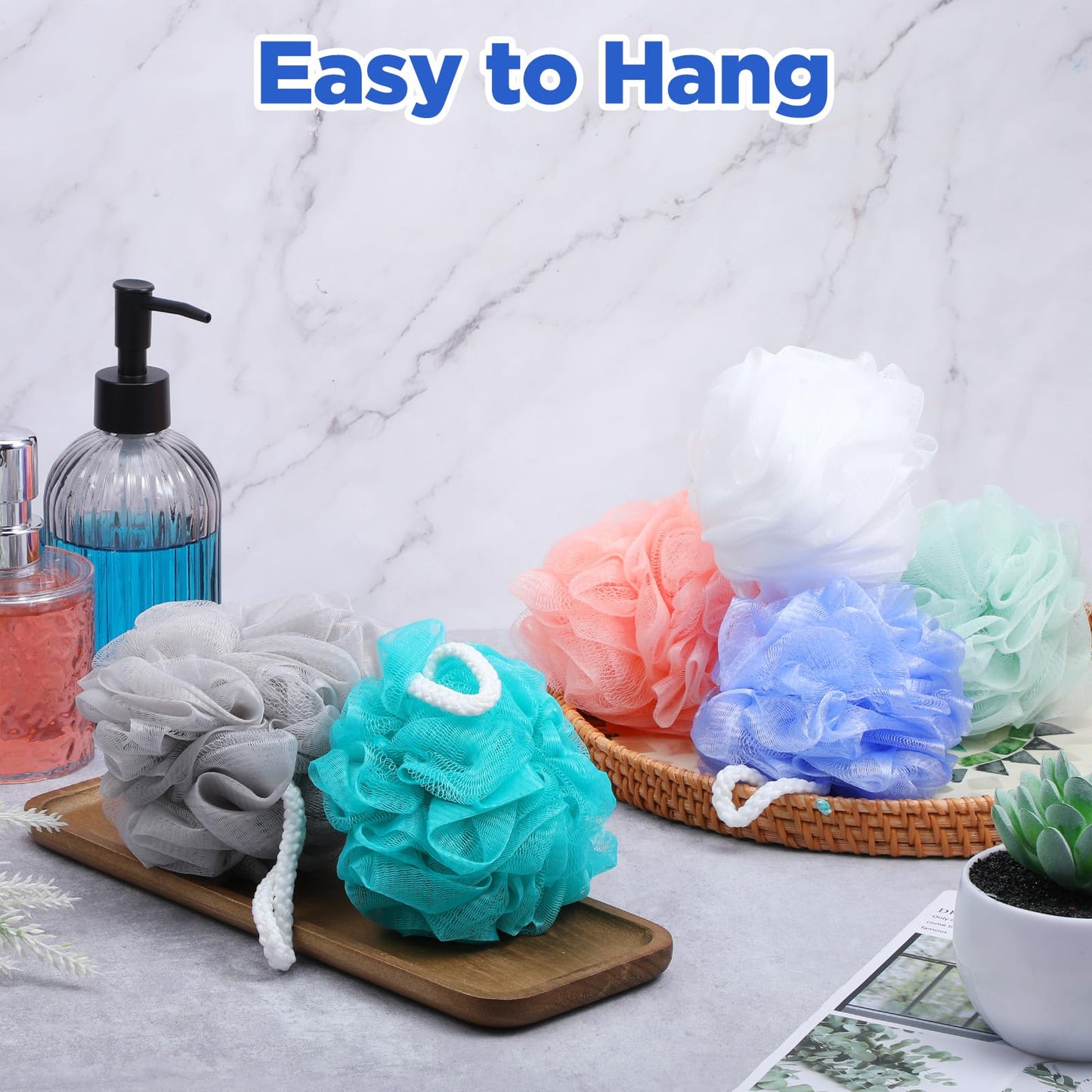 36 Pcs Bath Sponge Shower 40g Loofahs Bulk Bath Luffas Exfoliating Body Scrubber Pack Soft Colorful Mesh Balls Puff Bathing Accessories for Men and Women Exfoliating Sponge