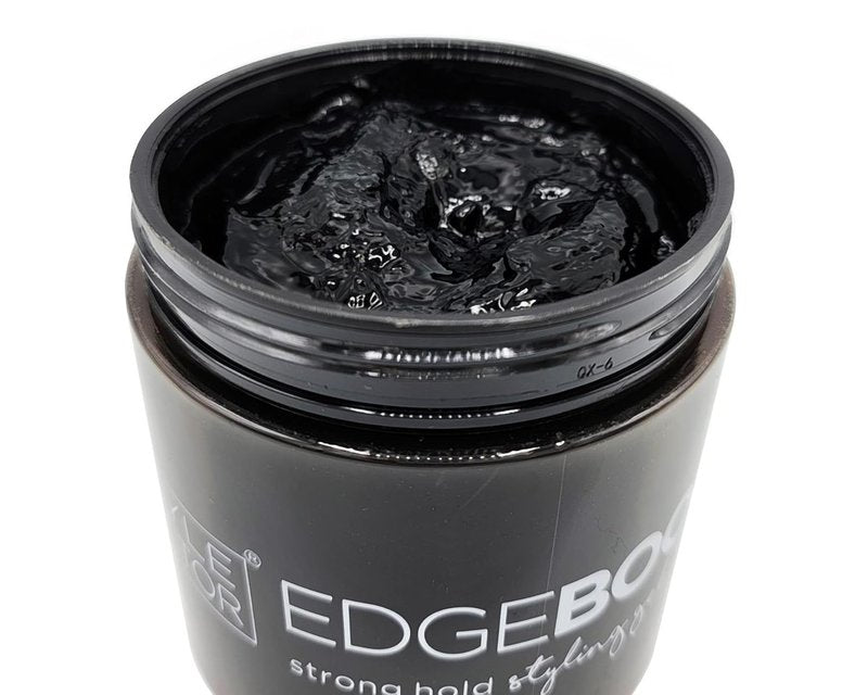 Style Factor Edge Booster HIDEOUT Styling Gel 16.9 Oz | Darkens Gray Hair with Strong Hold and High Shine (Natural Black), 16.9 Fl Oz (Pack of 1)