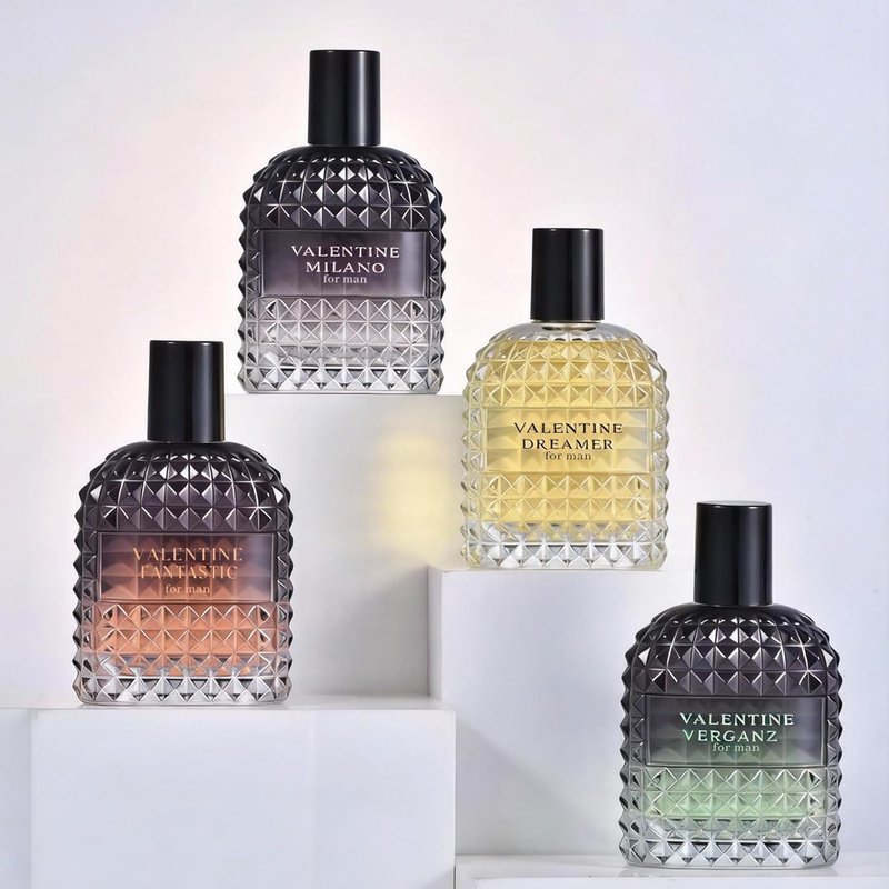 A CENTER Valentine Cologne 4pcs/100ml*4 Eau de Parfum Set for Men Floral&Woody Fragrance Combo Men's Gift Box