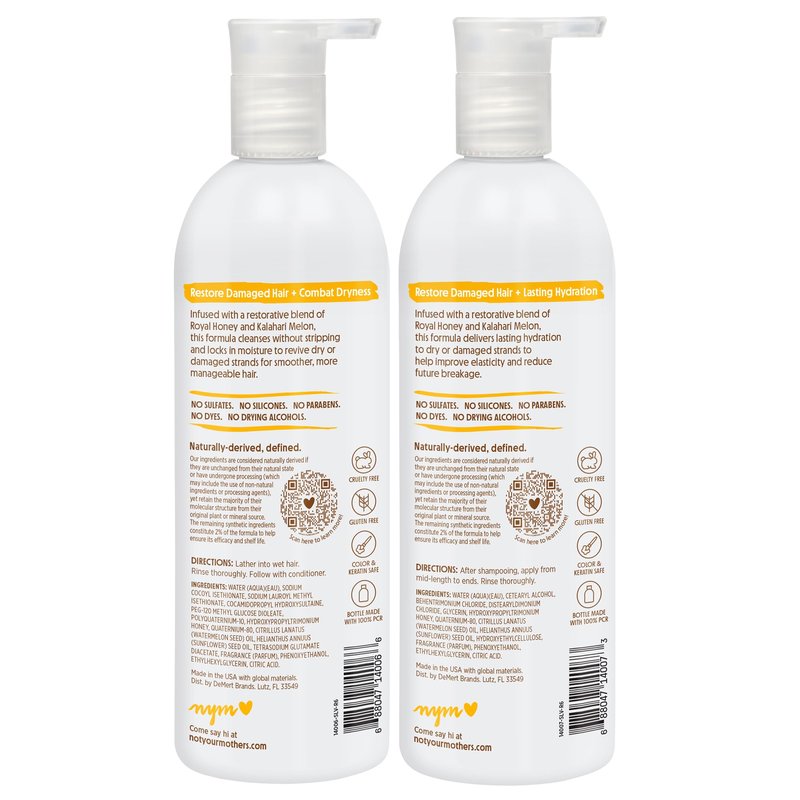 Not Your Mother's Naturals Protect & Nourish Shampoo & Conditioner Set - 15.2 fl oz - Sulfate-Free Hair Products - Royal Honey & Kalahari Desert Melon
