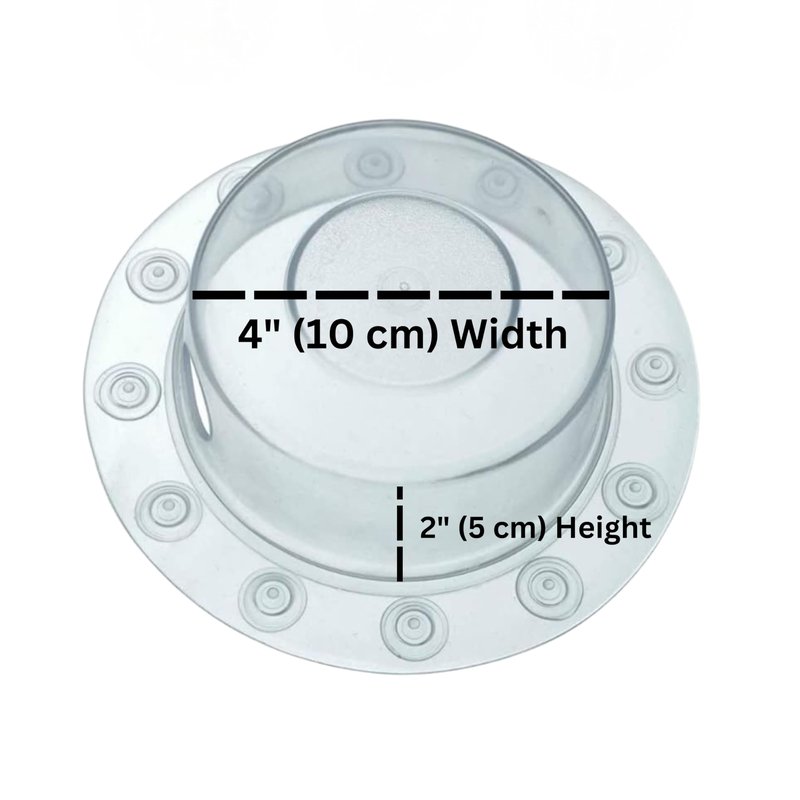 Mindful Design | Overflow Drain Cover for Tub | Best Gifts for Mom, Spa & Bath Accessories | Drain Block, Water Stopper Plug | Bath Essentials for Women | 4" Diameter, Clear