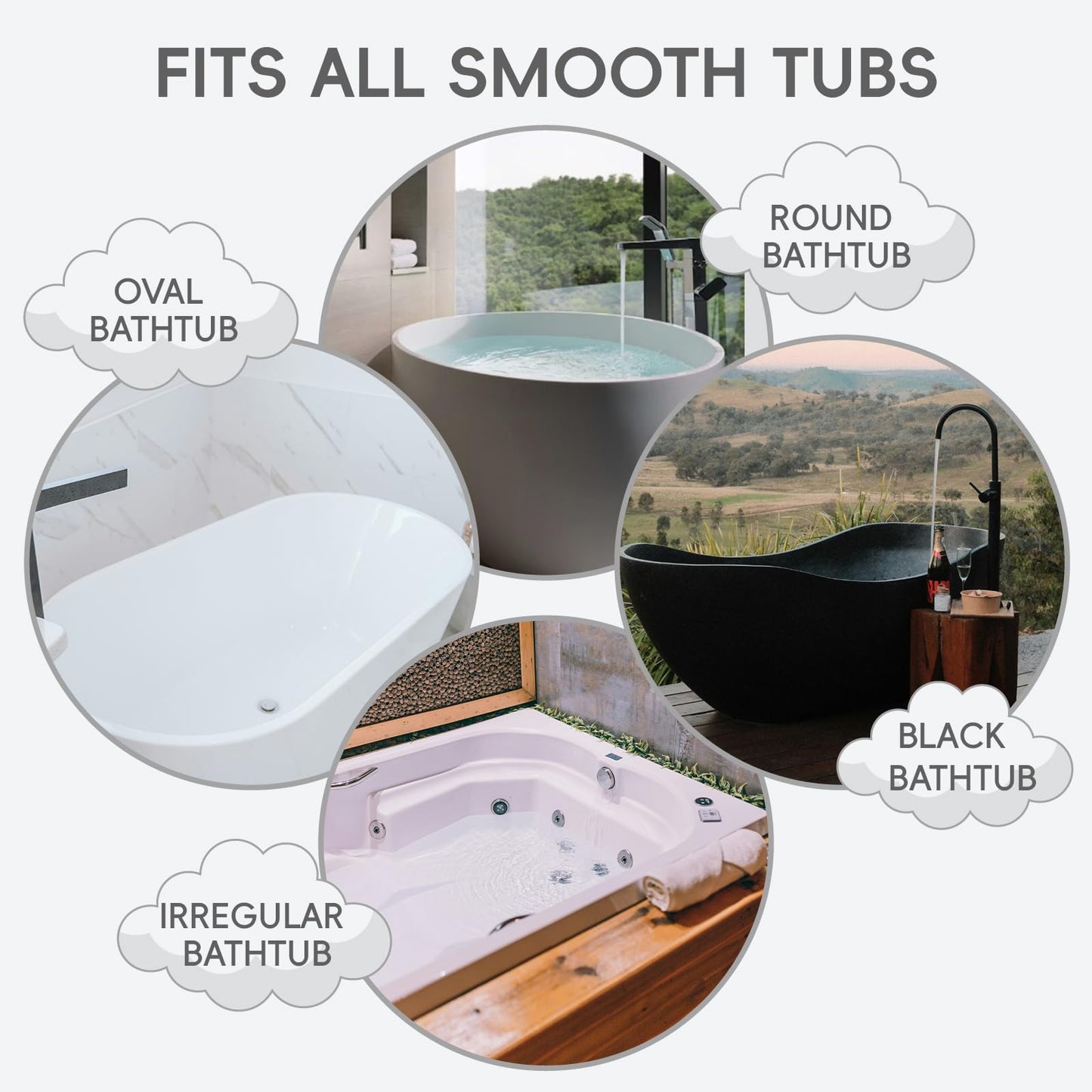 Sfirey Small Bath Tub Neck Pillow, TPE Waterproof Suction Cups Bathtub Neck Pillow & Cushion, Ultra Thin, Lightweight Quick Drying Bath Accessories Spa Gifts for Women,White (13x9.6x1.6 Inch)