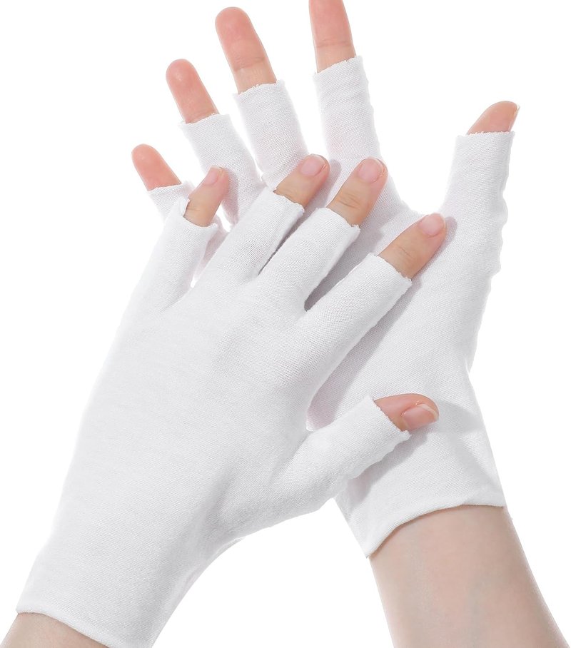 Regine Switzerland Eczema Gloves - Fingerless Cotton for Dry Hands & Overnight Relief | One Size Fits Most