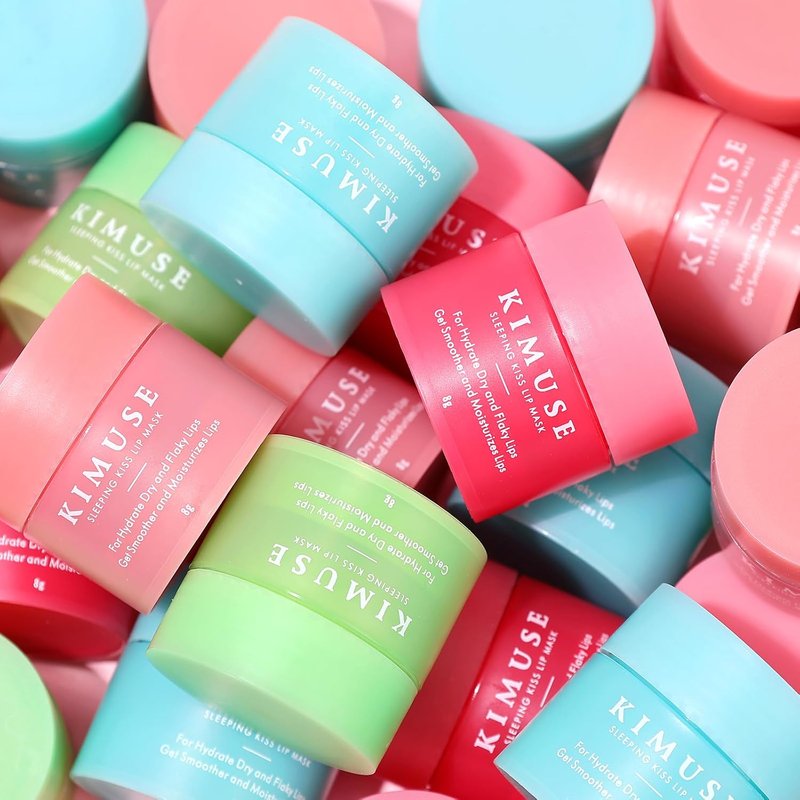 KIMUSE Lip Mask Set - 4PCS Overnight Treatment for Intense Hydration & Nourishment | Moisturizes Cracked Dry Lips