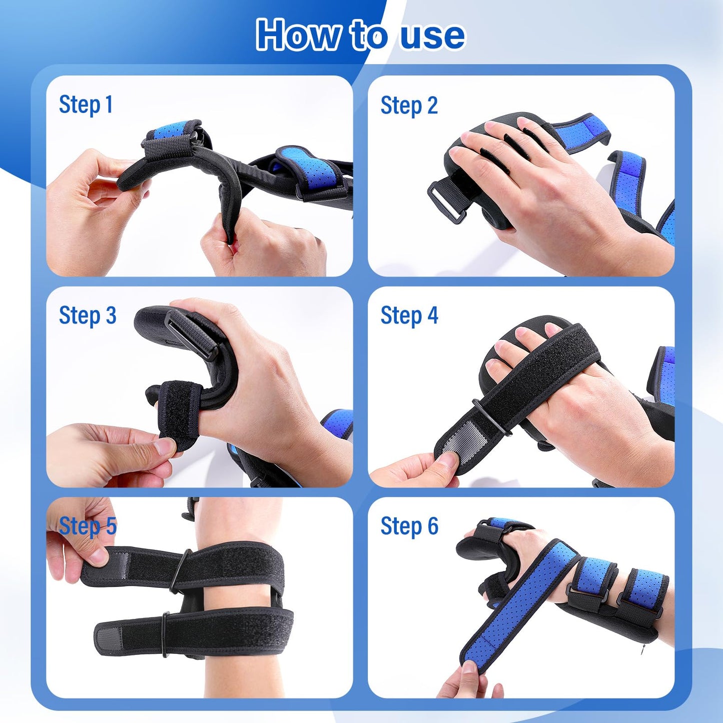 Chonario Resting Hand Splint, Hand Brace with Finger Support for Carpel Tunnel, Stroke Recovery, Arthritis, Tendinitis-Functional Support (Left, Medium)