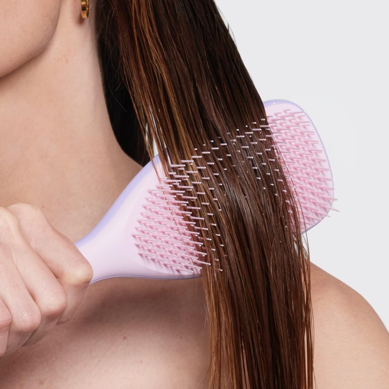 Tangle Teezer Ultimate Detangler Hairbrush for Wet & Dry Hair, Eliminates Knots & Reduces Breakage for Long, Thick, & Curly Hair Types, Large, Pink & Purple