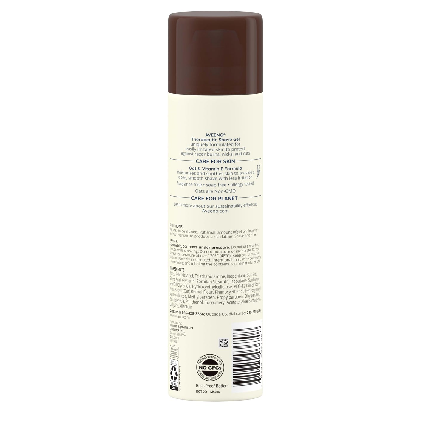 Aveeno Therapeutic Shave Gel with Oat and Vitamin E to Help Prevent Razor Bumps, Soothes Dry Skin and Provides a Close, Smooth Shave with Less Irritation, Fragrance-Free, 7 oz (Pack of 2)