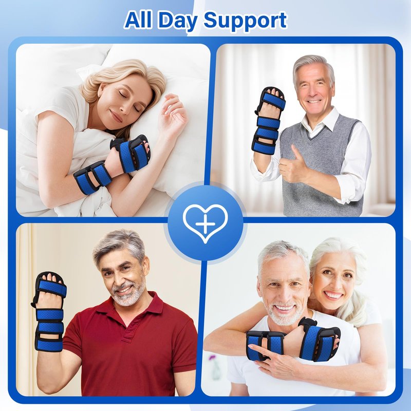 Chonario Resting Hand Splint-Hand Brace-Pain Relief For Carpel Tunnel, Stroke Recovery, Arthritis, Tendinitis-Right