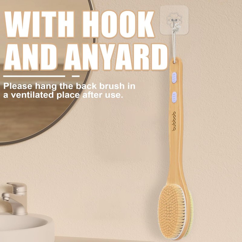 Back Scrubber for Shower,Bath Brush with Long Handle,Men and Women (Blue)