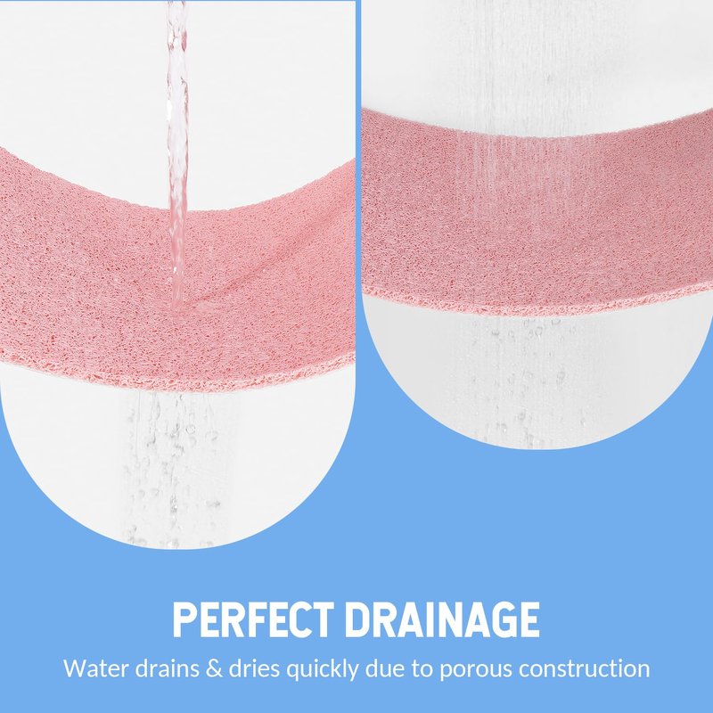 Hargiis Non-Slip Bathtub Mat, Anti Slip Shower Mat, Fast Drying Bathtub Mats, Foot Scrubber Mat, Anti Slip Mat for Tub, Floor, Bathroom, Kitchen, Home, Hotel (Pink 24"×24")
