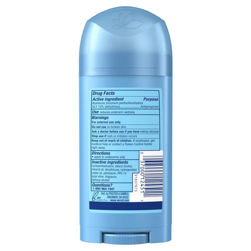 Secret Wide Solid Antiperspirant and Deodorant for Women, 24hr Sweat and Odor Protection, Stay Fresh & Dry All Day Long, pH-Balanced Formula, Powder Fresh Scent, 2.7 oz (3 pack)