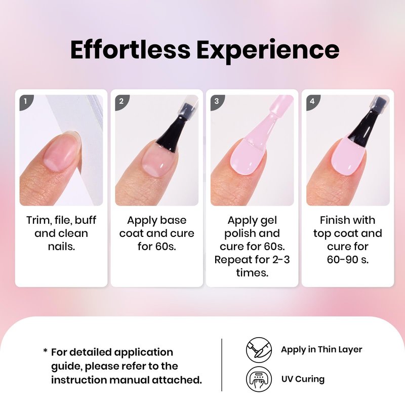 Beetles Light Pink Gel Nail Polish - 15ml Baby Pink Gel Polish Soak Off UV LED Needed Nail Art Summer Manicure Salon DIY Design at Home Spring Nails Gifts for Woman