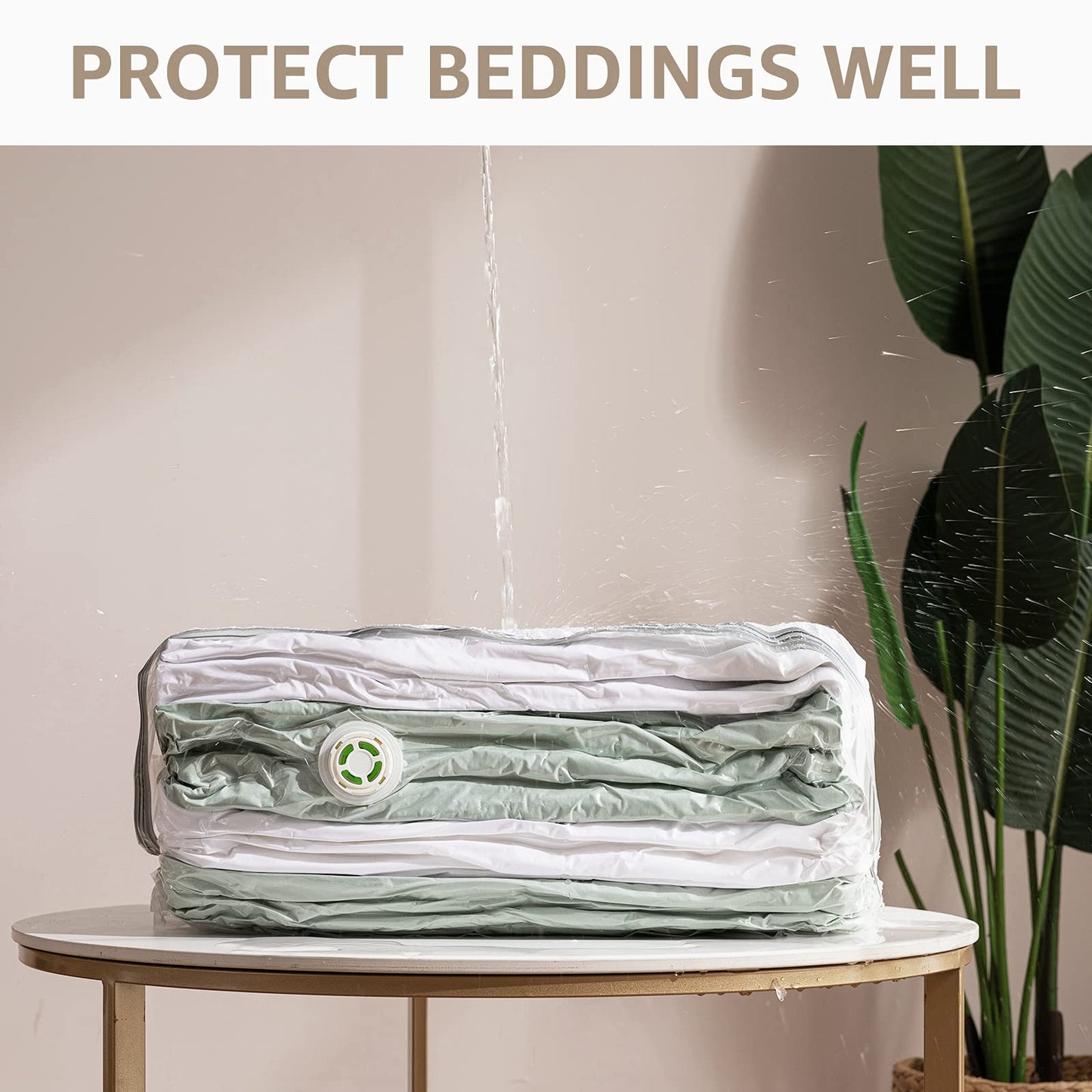 LEVERLOC 6 Pack Vacuum Storage Bags, Extra Large Cube (40x28x18x18 Inch), Vacuum Seal Bags for Comforters Pillows Blankets Bedding Clothing, Space Saving Organizer