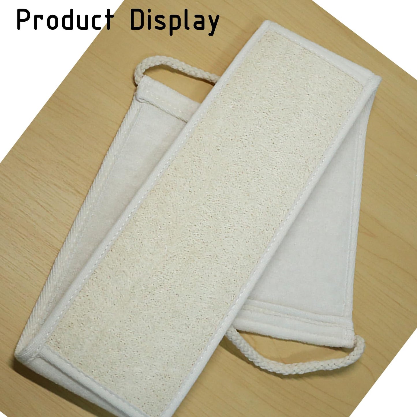 JouiiSiYa Widened Loofah Back Scrubber for Shower, Natural Loofah Sponge Back Scrubber for Women and Men, 1-pcs