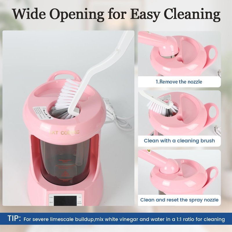 LKT COBTAC Hair Steamer 2 in 1 Hair and Facial Steamer,Design for Personal Use at Home or Small Salon Shops