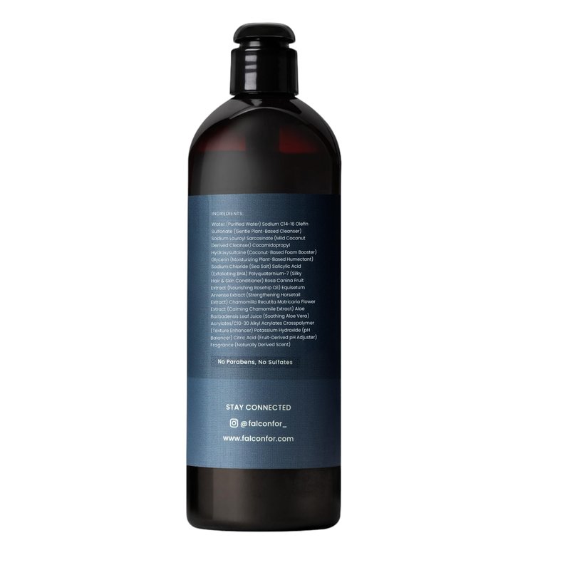 Falcon Personal Care Hair Face Body Wash | 3-in-1 Hydrating Formula, Honeysuckle Vetiver, Salicylic Acid, Paraben & Sulfate Free, Gentle for All Skin Types, 16 fl oz