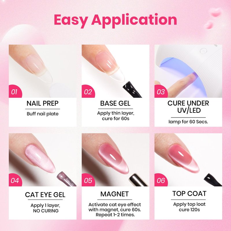 Beetles Pink Gel Polish Set - Love's Prism 25 Color Pink Gel Polish Set with Nail Tools, White Red Glitter Pearl Spring Nail Gel, Salon DIY Soak Off UV Nail Lamp Summer Gifts for Women