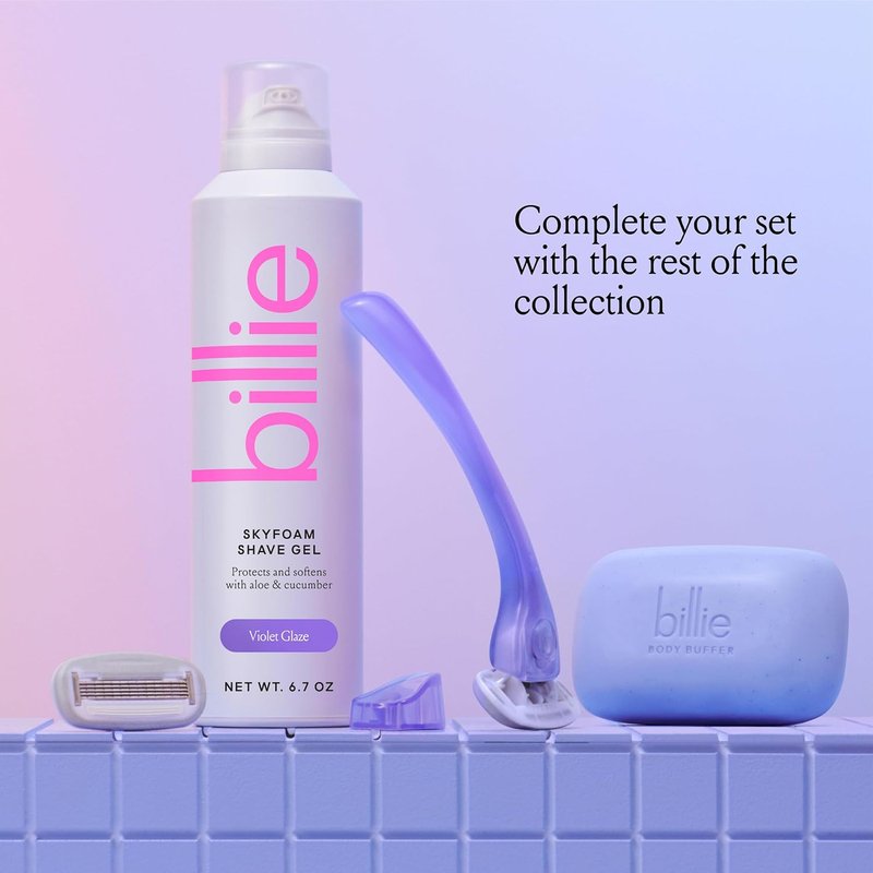 Billie Women's Razor Shave Kit - 5-Blade Razor + 2 Refills + Magnetic Holder | Moonbeam Color