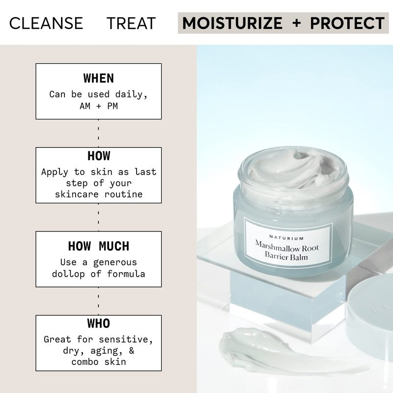 Naturium Marshmallow Root Barrier Balm, Face Balm Moisturizer for Hydrating Skin, 1.7 oz