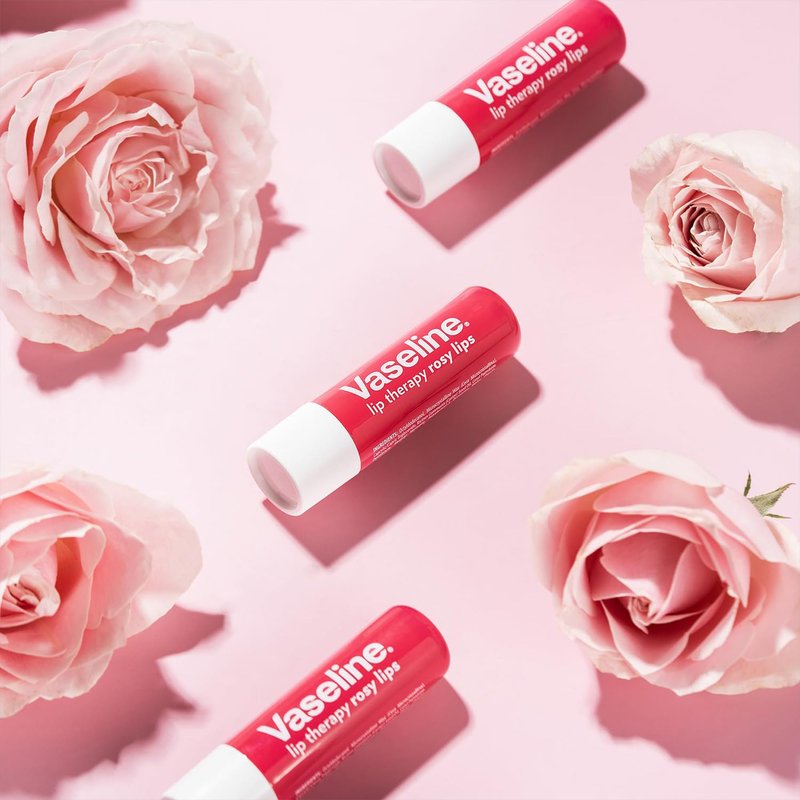 Vaseline Lip Therapy Bulk Lip Balm Rosy Lips & Original 12-Packs, 24 Sticks Total, 0.16 Oz Ea