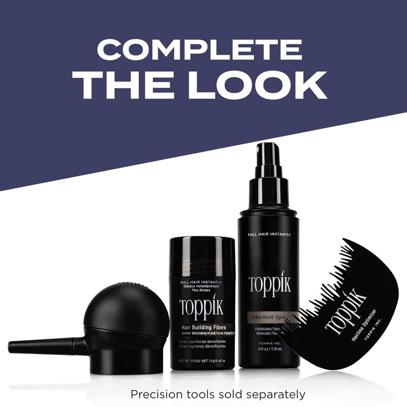 Toppik Hair Building Fibers - Instantly Thicker, Fuller Hair for Fine or Thinning Hair | 9 Shades Available