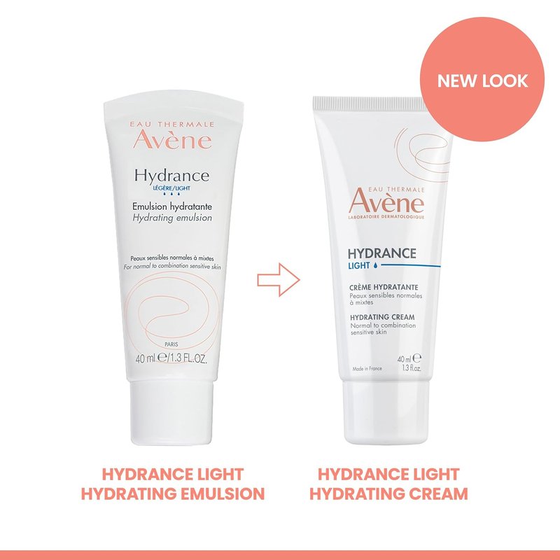 Avène Hydrance Light Daily Face Moisturizer - Non-Comedogenic Hydrating Cream for All Skin Types
