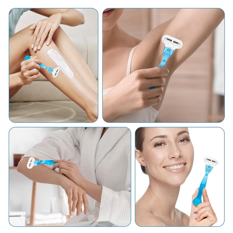 Gillette Venus Replacement Handle - Non-Slip Ergonomic Razor Handle for Women | Comfort Glide (Blue)