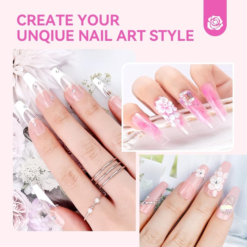 SAVILAND Acrylic Nail Kit - Professional UV Light & Drill with Clear, Pink, Red, and Black Gel Polish