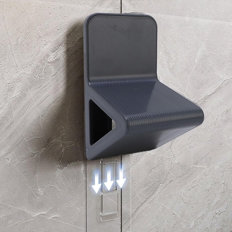 Agatige 2PCS Shower Wall Foot Rest, No Drill Triangular Suction Step for Shower Pedicure Stand Bathroom Pedal for Shaving Legs, Pregnant Woman Shower(Gray)