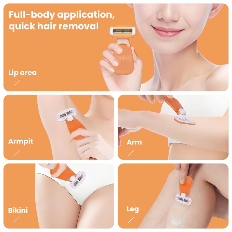 Keropy Travel Razor with Lubricating Strip –Glow on the Go
