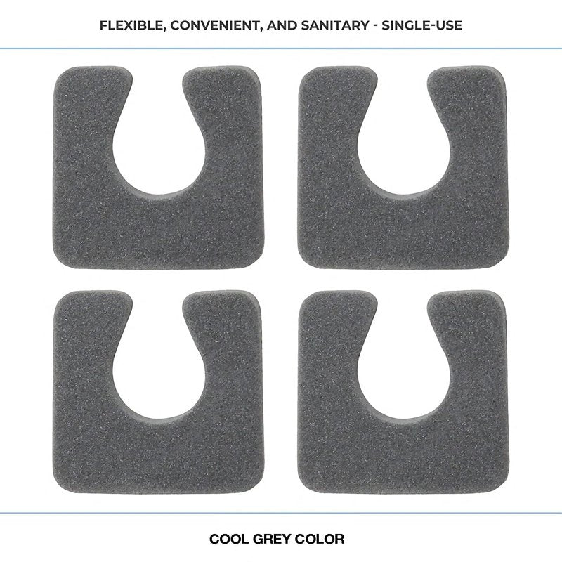 ForPro Professional Collection Sole Toe, Luxurious Foam, Individual Toe Separators for Pedicures, Cool Grey, 144-Count