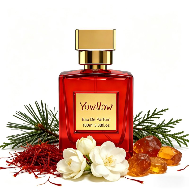 Yowllow Ambery Saffron Eau de Parfum Inspired by B.accarat R.ouge 540 Long Lasting Essential Womens Fragrance Spray Vegan & Cruelty-Free 3.4 Fl Oz/100ML