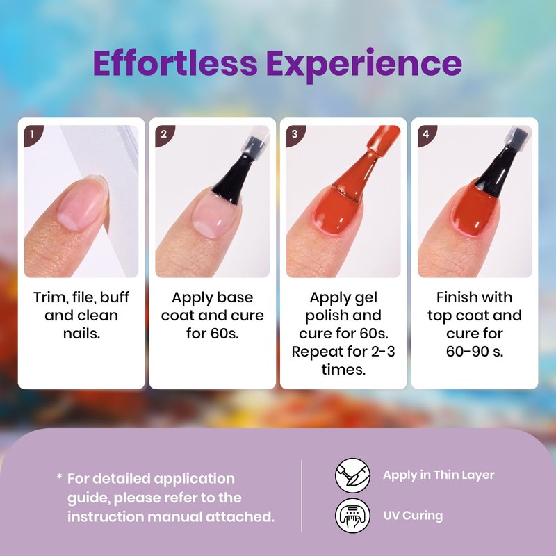 beetles Gel Nail Polish Set – 32 Colors Gel Polish Kit with Base Top Coat Pink Red Blue Purple Green Yellow Brown Black White Soak Off UV LED Nail Art DIY Summer Manicure Gift for Women