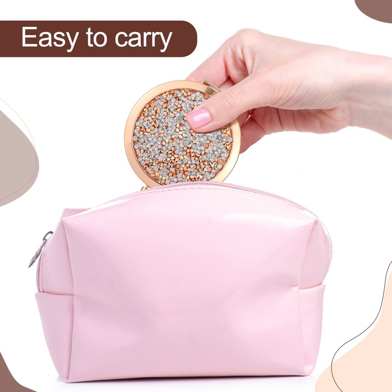 Chunful 3 Pcs Inspirational Compact Mirror Bulk Pocket Magnifying Cosmetic Mirror for Purse You are Beautiful Sometimes You Forget Appreciation Gifts for Women Bridesmaids Wedding Birtyday Party
