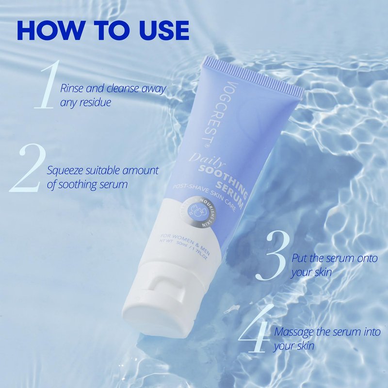 VG VOGCREST After Shave for Women: Post-Shave Soothing Serum for Face Legs Bikini Arms to Reduce Redness