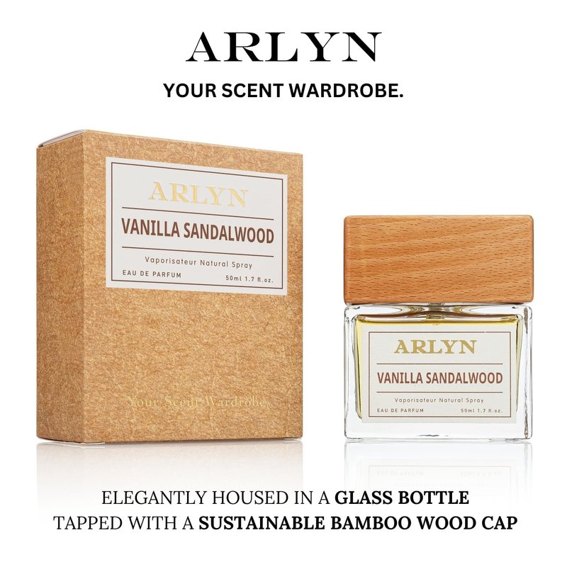 ARLYN Vanilla Sandalwood Eau De Parfum Inspired by Amo.ua.ge Guid.a.nce, Long-Lasting Perfume for Men and Women, Vegan & Eco-Conscious with Clean Ingredients, Pear, Rose, Saffron - 50ml / 1.7 oz
