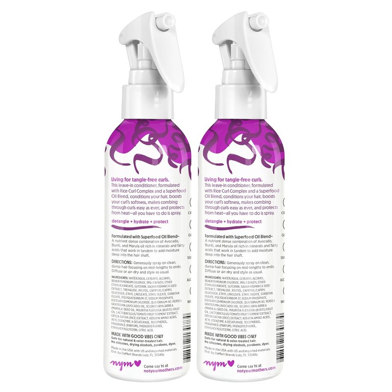 Not Your Mother's Curl Talk Leave-In Conditioner | 2-Pack 6 fl oz | Rice Curl Complex for All Curly Hair Types