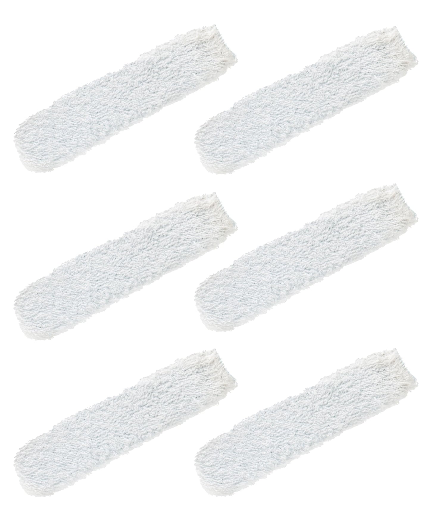 Burlingham's Toe and Foot Towel Brush, Reusable Drying Covers for Long 17” Handle for Cleaning Between Toes, Soft Skin Exfoliation,for Seniors, Adults, Kids (Toe Towel 6 Covers only)