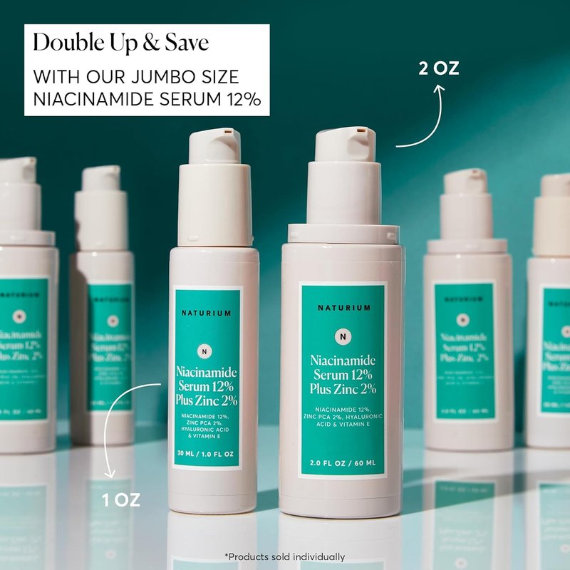 Naturium Niacinamide Face Serum 12% | Anti-Aging, Pore Minimizer & Dark Spot Corrector with Zinc, 1 oz
