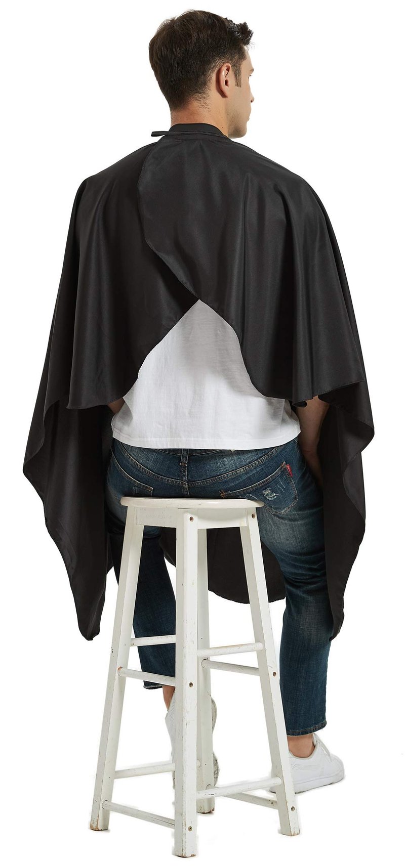Salon Hair Cutting Cape with Soft Silicon Neck Collar, Professional Anti-static Barber Cape